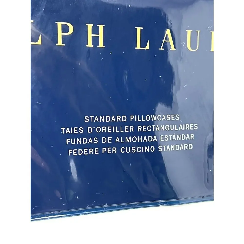 RALPH LAUREN Palmer Percale Cotton Standard Pillowcases Burnished Chamois NIP